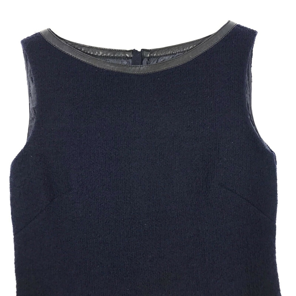 Prada Black Leather Trim Sleeveless Dress 38 - Picture 5 of 8